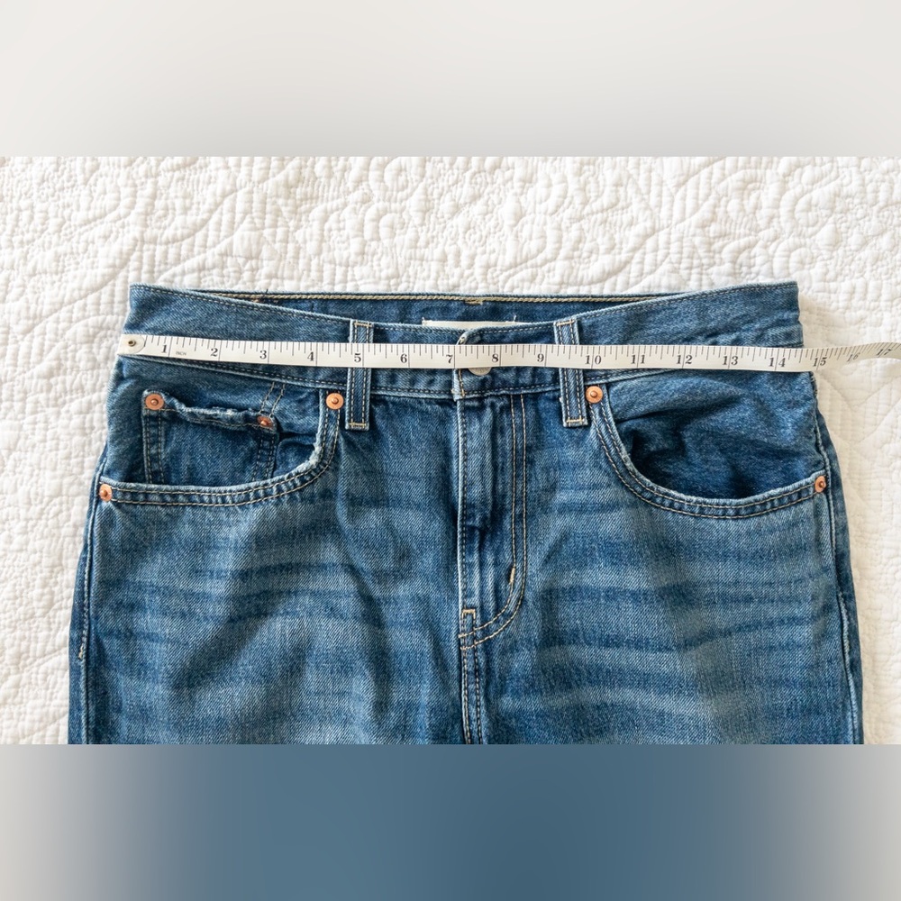 Levi’s Low Pro Straight Denim Jeans 100% Cotton Medium Blue Wash Size 27 x 30/31 - Picture 8 of 10